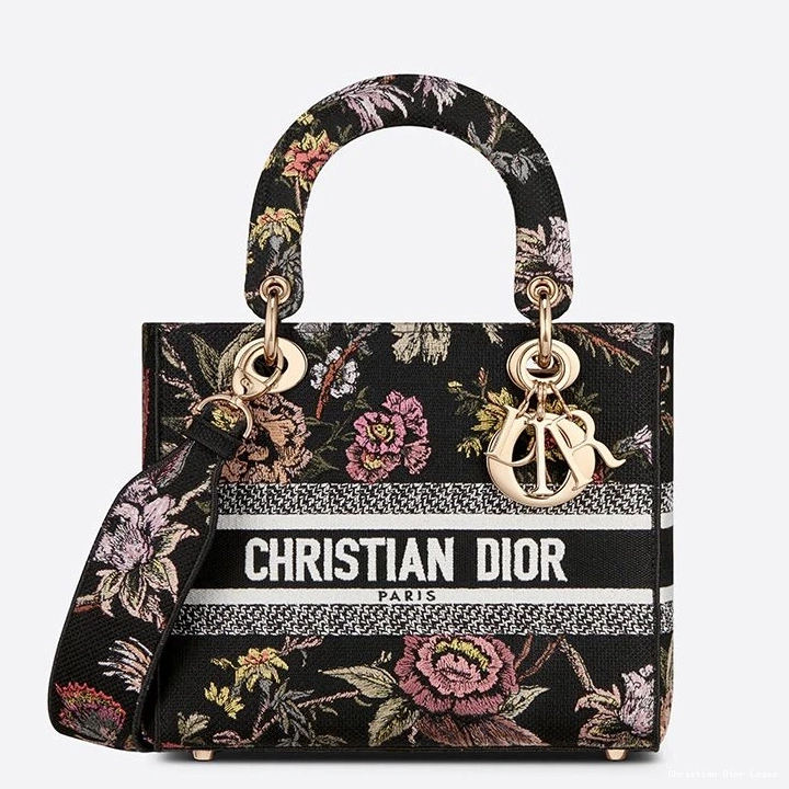 Cheap Motif Black Lady Jardin Bag D-lite Botanique Canvass Medium 0720 Luxury